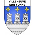 Villeneuve-sur-Yonne Sticker wappen, gelsenkirchen, augsburg, klebender aufkleber
