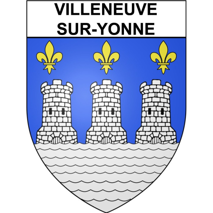 Stickers coat of arms Villeneuve-sur-Yonne adhesive sticker