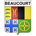 Pegatinas escudo de armas de Beaucourt adhesivo de la etiqueta engomada