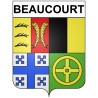 Pegatinas escudo de armas de Beaucourt adhesivo de la etiqueta engomada