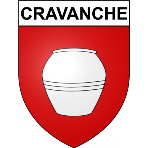 Cravanche 90 ville Stickers blason autocollant adhésif