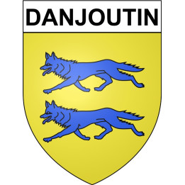 Danjoutin Sticker wappen, gelsenkirchen, augsburg, klebender aufkleber