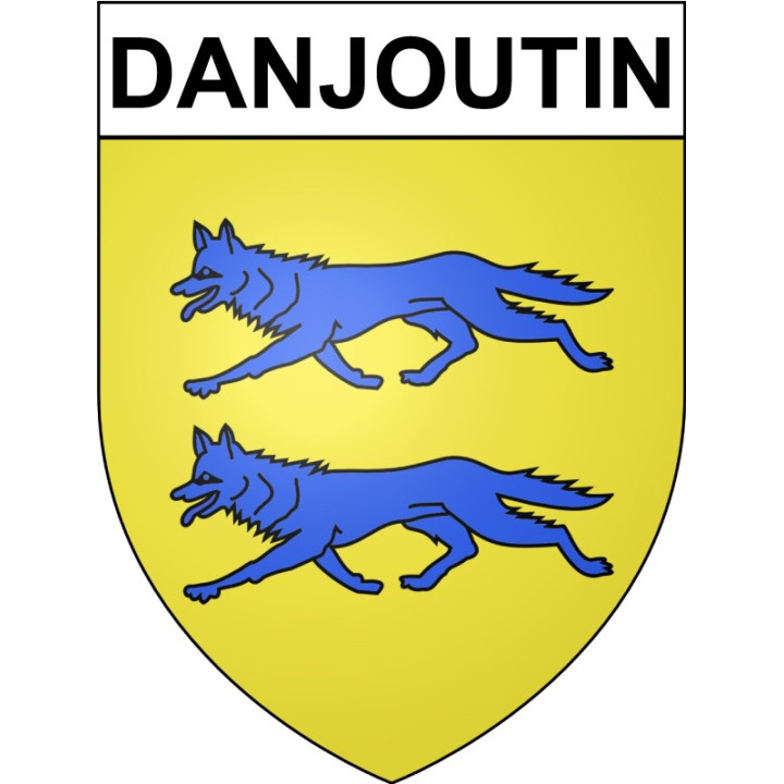 Danjoutin Sticker wappen, gelsenkirchen, augsburg, klebender aufkleber