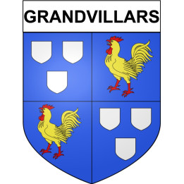 Grandvillars Sticker wappen, gelsenkirchen, augsburg, klebender aufkleber