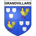 Pegatinas escudo de armas de Grandvillars adhesivo de la etiqueta engomada