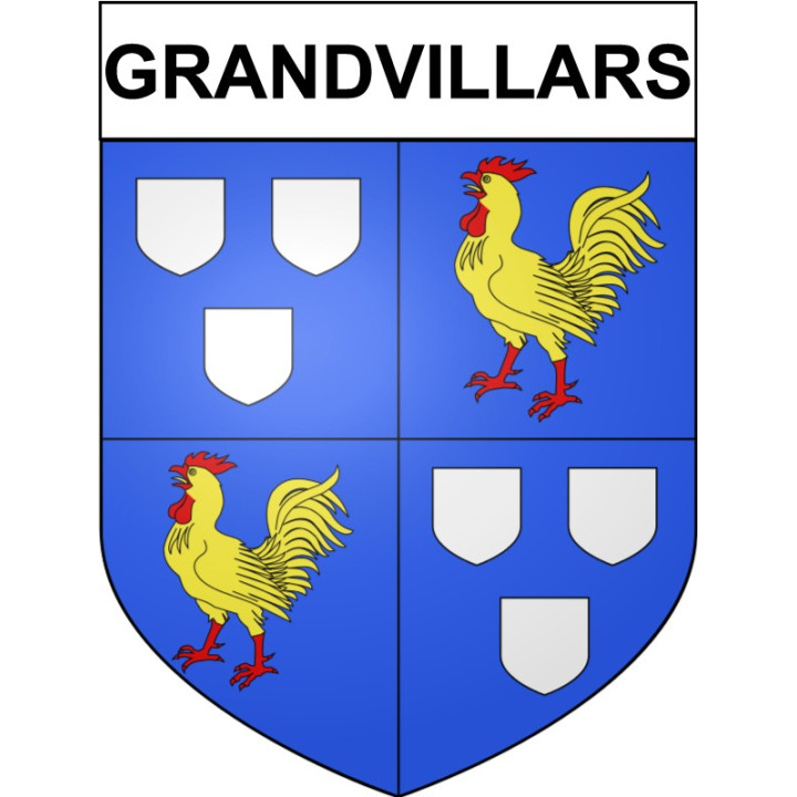 Stickers coat of arms Grandvillars adhesive sticker