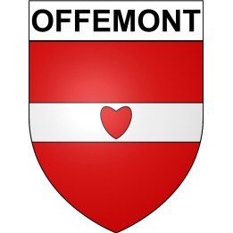 Pegatinas escudo de armas de Offemont adhesivo de la etiqueta engomada