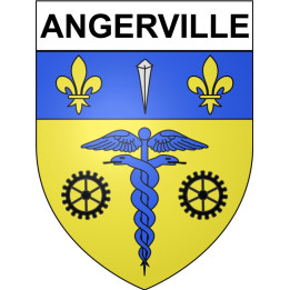 Angerville Sticker wappen, gelsenkirchen, augsburg, klebender aufkleber