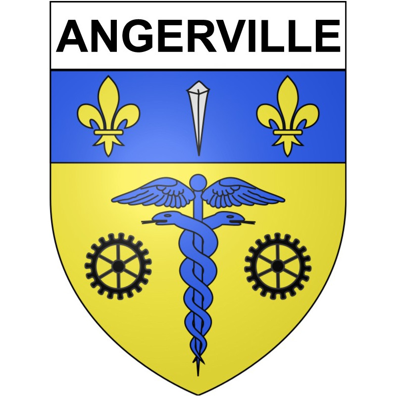 Angerville Sticker wappen, gelsenkirchen, augsburg, klebender aufkleber