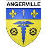 Pegatinas escudo de armas de Angerville adhesivo de la etiqueta engomada