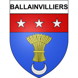 Pegatinas escudo de armas de Ballainvilliers adhesivo de la etiqueta engomada