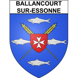 Pegatinas escudo de armas de Ballancourt-sur-Essonne adhesivo de la etiqueta engomada