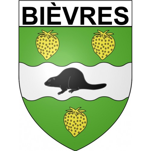 Bièvres 91 ville Stickers blason autocollant adhésif