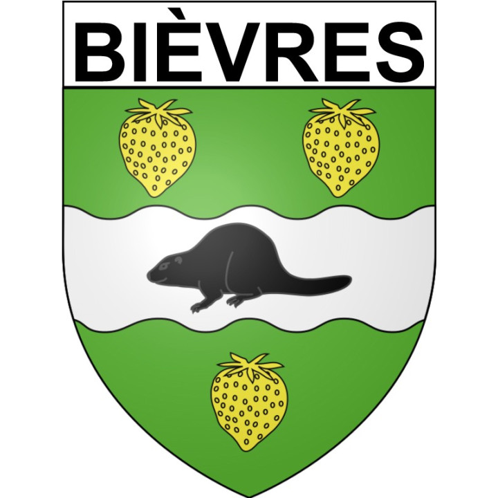 Stickers coat of arms Bièvres adhesive sticker