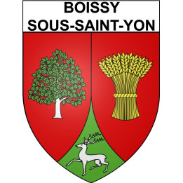 Boissy-sous-Saint-Yon Sticker wappen, gelsenkirchen, augsburg, klebender aufkleber