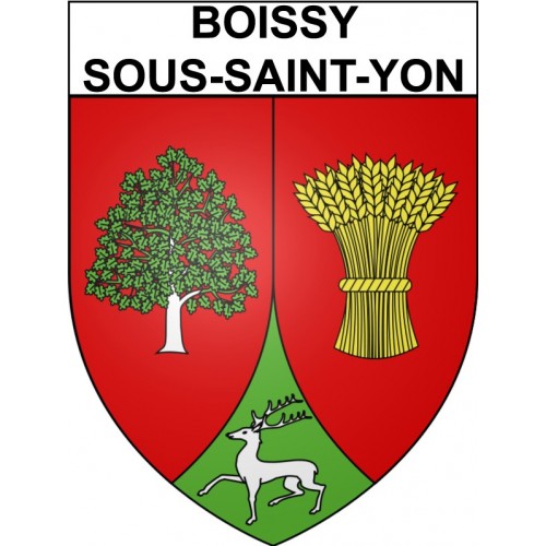 Boissy-sous-Saint-Yon 91 ville Stickers blason autocollant adhésif