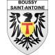 Pegatinas escudo de armas de Boussy-Saint-Antoine adhesivo de la etiqueta engomada