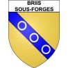 Pegatinas escudo de armas de Briis-sous-Forges adhesivo de la etiqueta engomada
