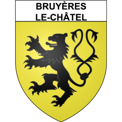 Pegatinas escudo de armas de Bruyères-le-Châtel adhesivo de la etiqueta engomada