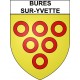 Pegatinas escudo de armas de Bures-sur-Yvette adhesivo de la etiqueta engomada