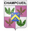 Stickers coat of arms Champcueil adhesive sticker
