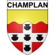 Pegatinas escudo de armas de Champlan adhesivo de la etiqueta engomada