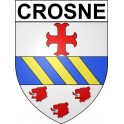 Stickers coat of arms Crosne adhesive sticker