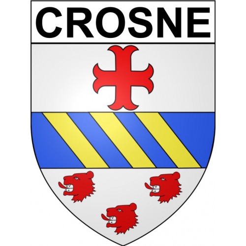 Crosne 91 ville Stickers blason autocollant adhésif