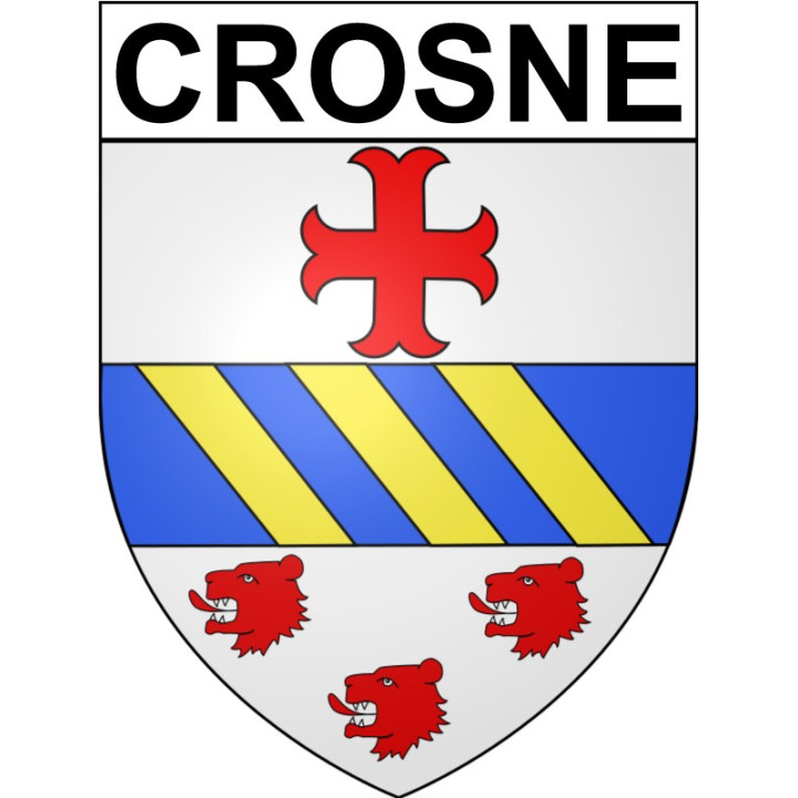 Crosne Sticker wappen, gelsenkirchen, augsburg, klebender aufkleber
