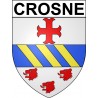 Stickers coat of arms Crosne adhesive sticker