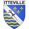 Stickers coat of arms Itteville adhesive sticker