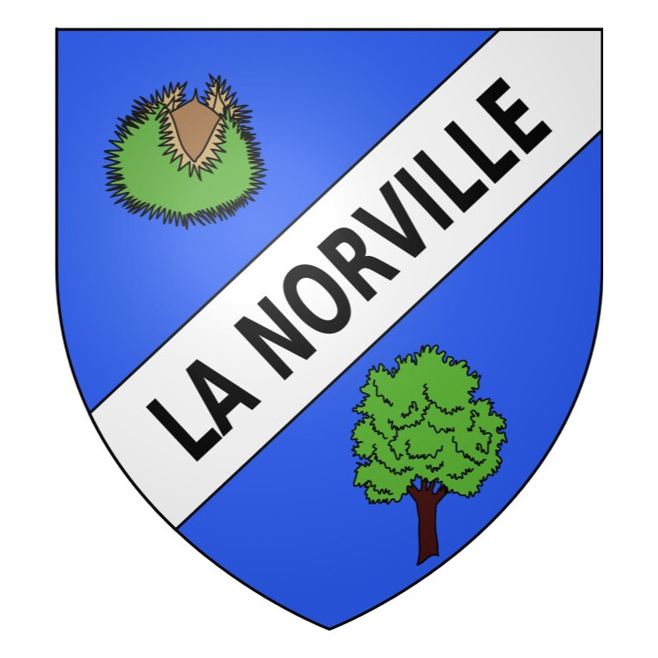 Pegatinas escudo de armas de La Norville adhesivo de la etiqueta engomada
