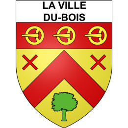 La Ville-du-Bois Sticker wappen, gelsenkirchen, augsburg, klebender aufkleber