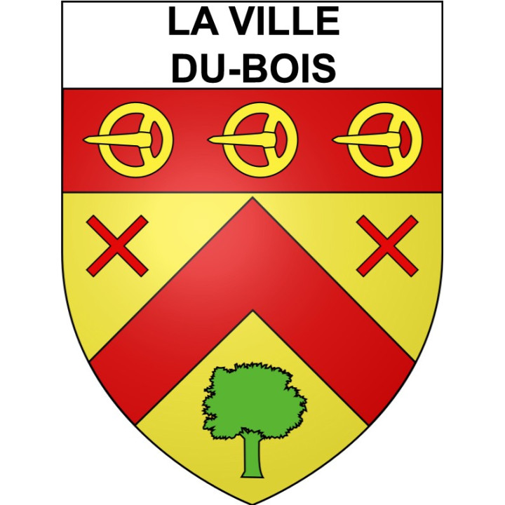 La Ville-du-Bois Sticker wappen, gelsenkirchen, augsburg, klebender aufkleber