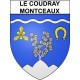 Stickers coat of arms Le Coudray-Montceaux adhesive sticker