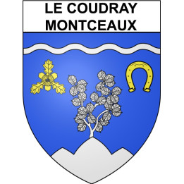 Le Coudray-Montceaux Sticker wappen, gelsenkirchen, augsburg, klebender aufkleber