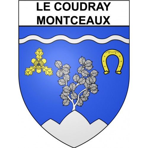 Adesivi stemma Le Coudray-Montceaux adesivo