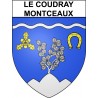 Pegatinas escudo de armas de Le Coudray-Montceaux adhesivo de la etiqueta engomada
