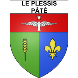 Pegatinas escudo de armas de Le Plessis-Pâté adhesivo de la etiqueta engomada