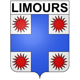 Pegatinas escudo de armas de Limours adhesivo de la etiqueta engomada