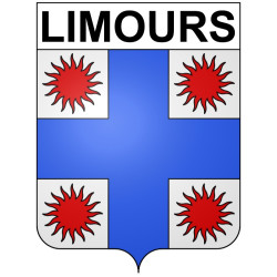 Pegatinas escudo de armas de Limours adhesivo de la etiqueta engomada