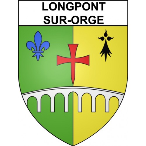 Stickers coat of arms Longpont-sur-Orge adhesive sticker