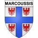Pegatinas escudo de armas de Marcoussis adhesivo de la etiqueta engomada