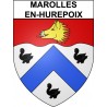 Pegatinas escudo de armas de Marolles-en-Hurepoix adhesivo de la etiqueta engomada