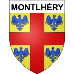 Pegatinas escudo de armas de Montlhéry adhesivo de la etiqueta engomada