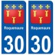 30 Roquemaure blason ville autocollant plaque stickers
