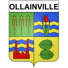 Ollainville Sticker wappen, gelsenkirchen, augsburg, klebender aufkleber