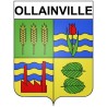 Ollainville Sticker wappen, gelsenkirchen, augsburg, klebender aufkleber