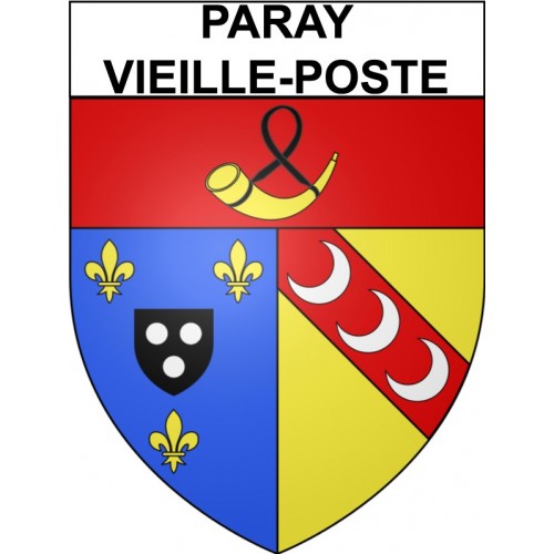 Pegatinas escudo de armas de Paray-Vieille-Poste adhesivo de la etiqueta engomada