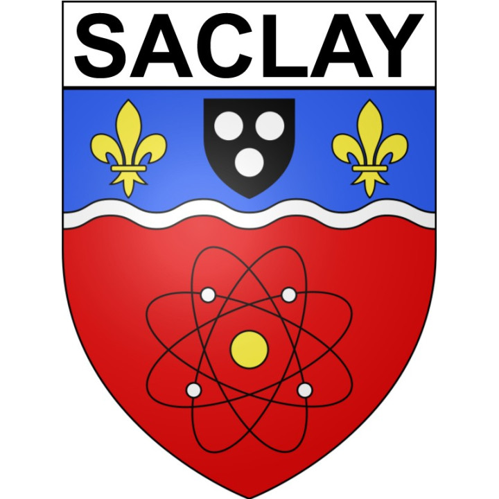 Pegatinas escudo de armas de Saclay adhesivo de la etiqueta engomada